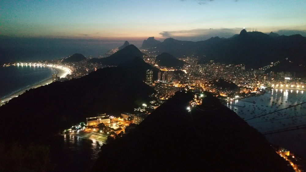 rio de janeiro brasil pao pan de azucar anochecer sunset copacabana