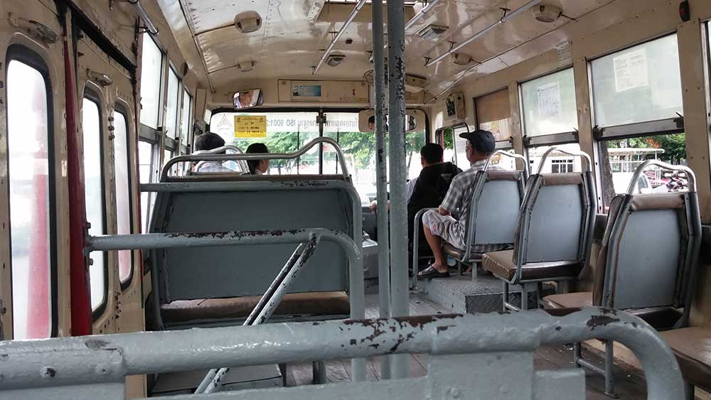 bus bangkok tailandia transporte viajar solo