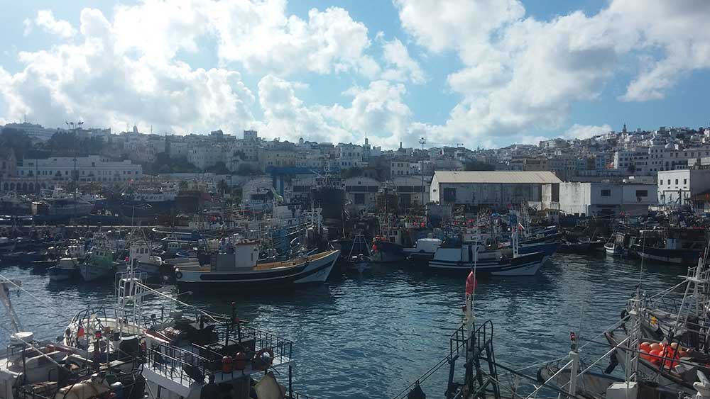 puerto tanger vistas medina pescado marruecos viajar solo