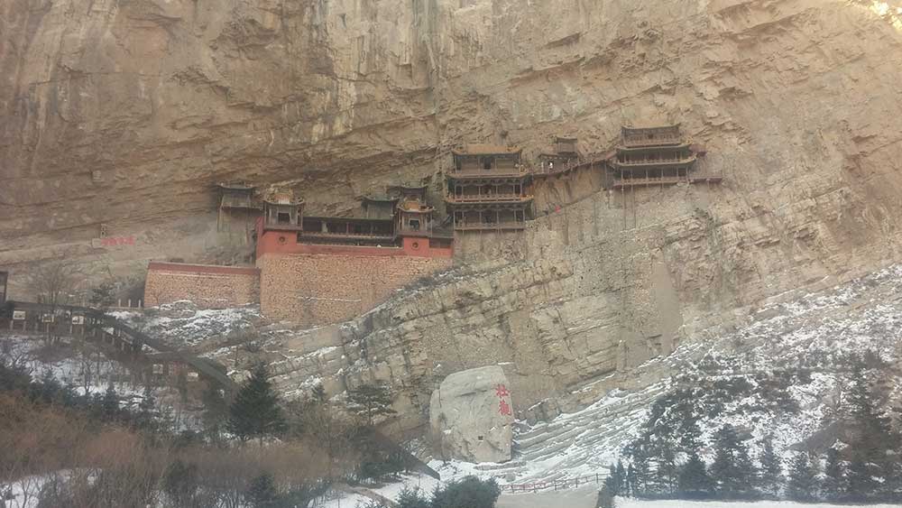 monasterio suspendido templo colgante xuankong datong viajar solo china asia
